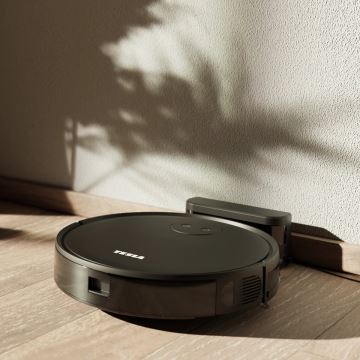 TESLA Smart - Aspirateur robot connecté 2en1 2000 mAh Wi-Fi noir + télécommande