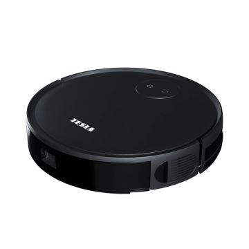 TESLA Smart - Aspirateur robot connecté 2en1 2000 mAh Wi-Fi noir + télécommande