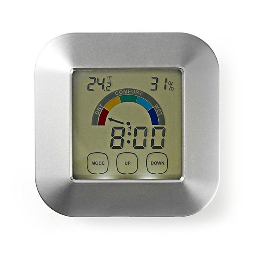 Nedis Katr105si Thermometre Avec Hygrometre Et Minuterie 2xaaa Lumimania