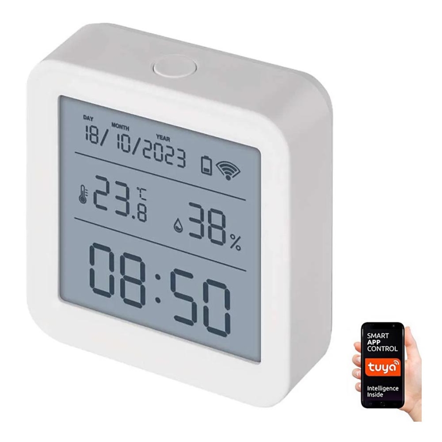 Thermomètre digital connecté GoSmart 3xAAA Tuya blanc