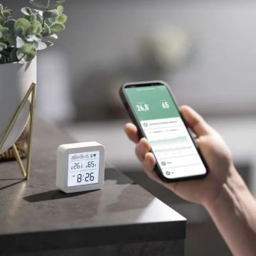 Thermomètre digital connecté GoSmart 3xAAA Tuya blanc