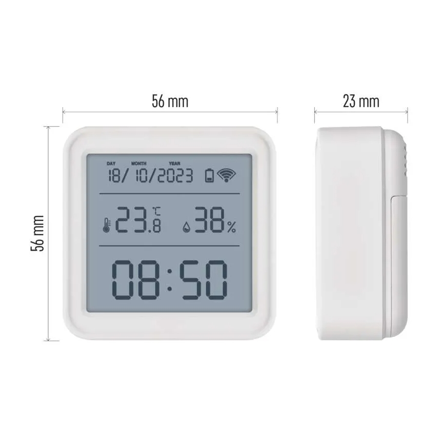 Thermomètre digital connecté GoSmart 3xAAA Tuya blanc