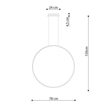 Thoro TH.175 - Suspension filaire LED RIO LED/50W/230V CRI90 3000K diam. 78 cm doré