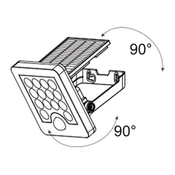 Top Light - LED Projecteur solaire mural HELEON S LED/5W/3,7V IP65 4000K