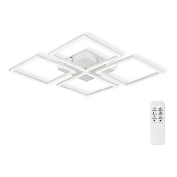 Top Light - Plafonnier LED à intensité variable RIVIERA 4xLED/16,25W/230V carré blanc + télécommande