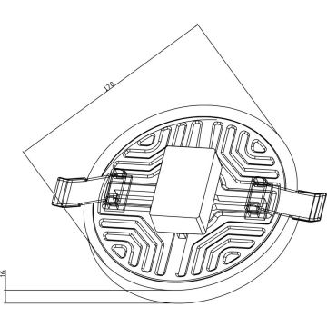 Top Light POLAR K 22 - LED Plafonnier encastrable POLAR LED/22W/230V