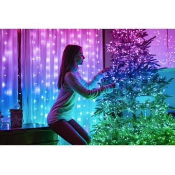 Twinkly - LED RGBW À intensité variable extérieur guirlande de Noël STRINGS 400xLED 35,5m IP44 Wi-Fi
