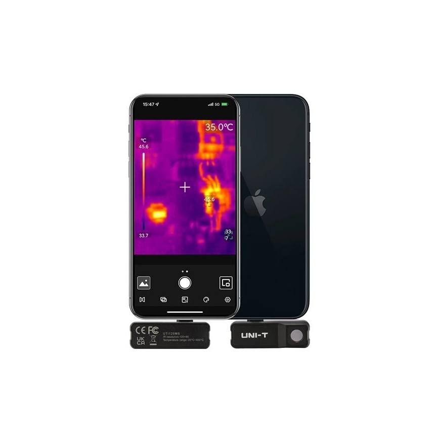 Uni-T - Éclairage de caméra thermique pour iPhone