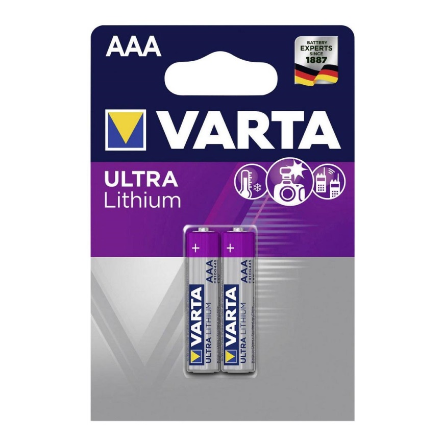 Varta 6103301402 - 2 pcs Pile lithium ULTRA AAA 1,5V