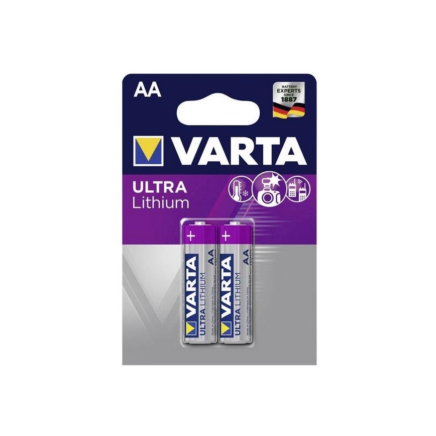 Varta 6106 - 2 pc Pile lithium ULTRA AA 1,5V