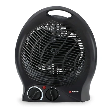 Ventilateur avec un élément chauffant 1000/2000W/230V noir
