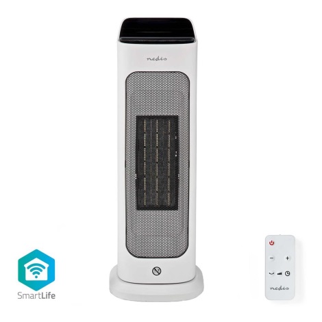 Ventilateur avec un élément chauffant en céramique Smartlife 1400/2000W/230V Wi-Fi Tuya + télécommande