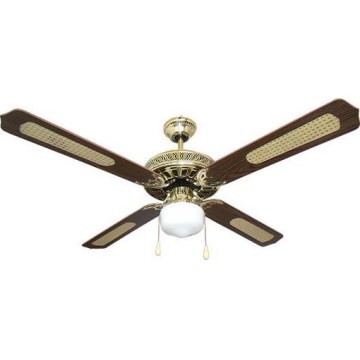 Ventilateur de plafond 1xE27/70W/230V d. 132 cm marron/doré