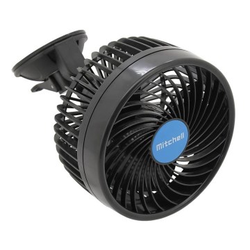 Ventilateur de voiture à ventouse 9W/12V noir