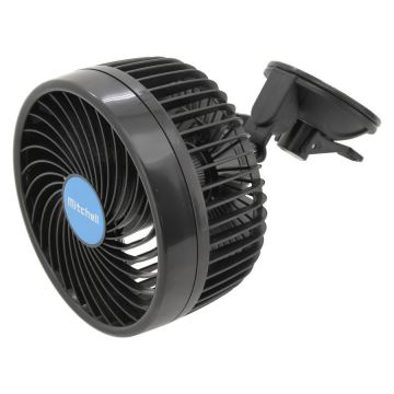 Ventilateur de voiture à ventouse 9W/12V noir