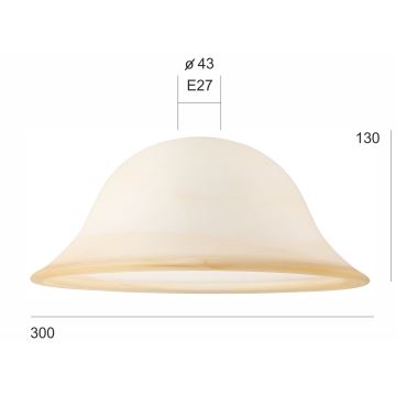 Verre de rechange SFERA E27 130x300 mm beige