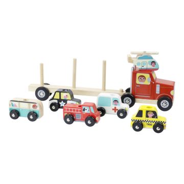 Vilac - Camion en bois avec voitures