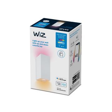 WiZ - Applique murale LED RVBW à intensité variable UP&DOWN 2xGU10/4,7W/230V 2200-6500K Wi-Fi CRI 90 blanc