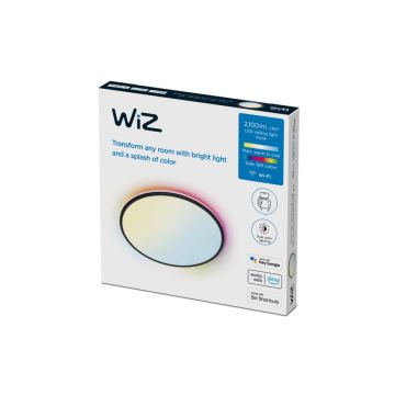 WiZ - Plafonnier LED RVBW à intensité variable RUNE LED/21W/230V 2200-6500K Wi-Fi noir