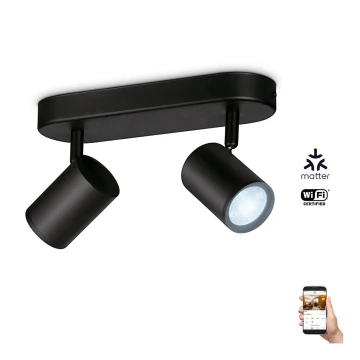 WiZ - Spot LED à intensité variable IMAGEO 2xGU10/4,9W/230V 2700-6500K Wi-Fi CRI 90 noir