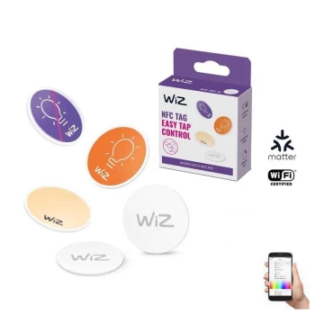 WiZ - Tag NFC autocollant pour contrôler l'éclairage 4 pcs