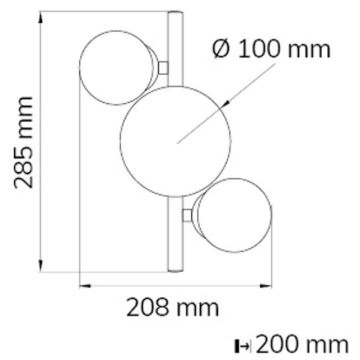 Wofi 4014.03.14.9000 - Applique murale LED VILLA 3xG9/3W/230V