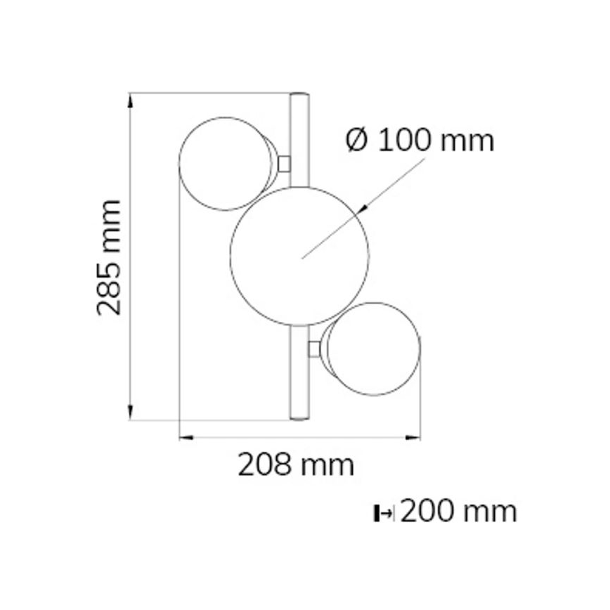 Wofi 4014.03.14.9000 - Applique murale LED VILLA 3xG9/3W/230V