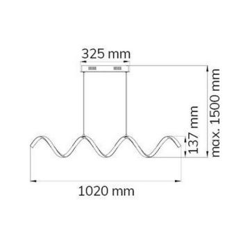 Wofi 6398.01.15.7000 - Suspension filaire à intensité variable LED RUSSELL LED/32W/230V