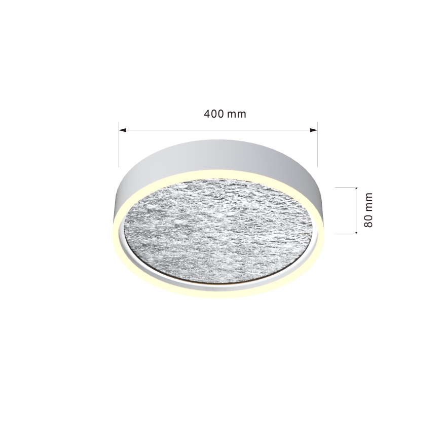 Wofi 9002-103M - Plafonnier à intensité variable BORDEAUX LED/37W/230V argent