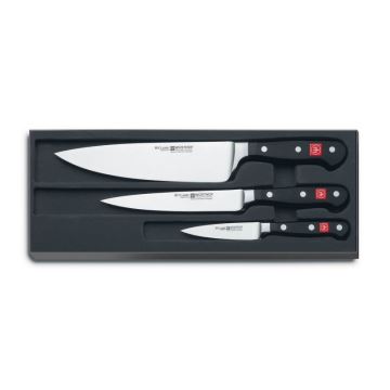 Wüsthof - Jeu de couteaux de cuisine CLASSIC 3 pcs noir