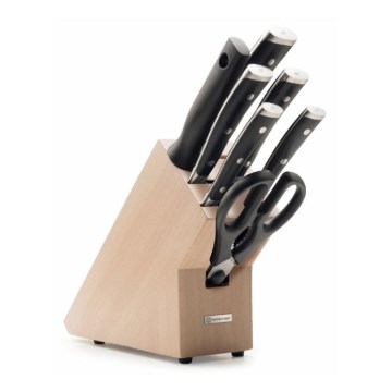 Wüsthof - Jeu de couteaux de cuisine dans un porte-couteau CLASSIC IKON 8 pcs hêtre