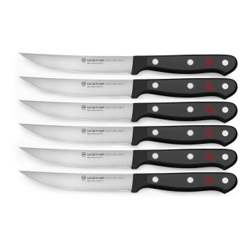Wüsthof - Jeu de couteaux de cuisine pour steak GOURMET 6 pcs noir