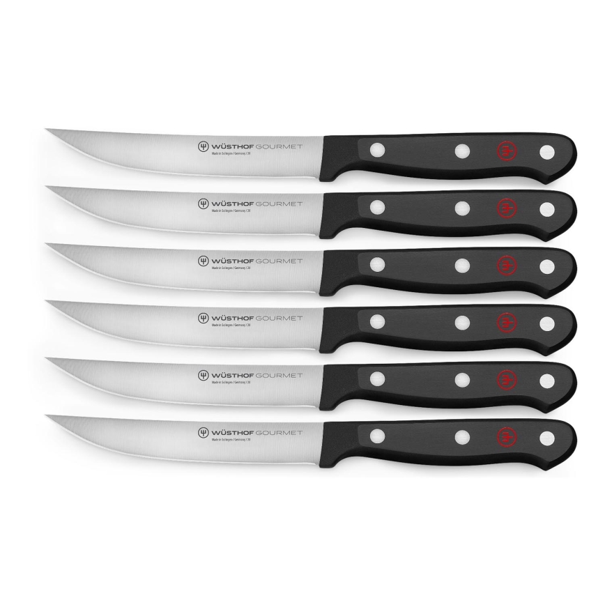 Wüsthof - Jeu de couteaux de cuisine pour steak GOURMET 6 pcs noir