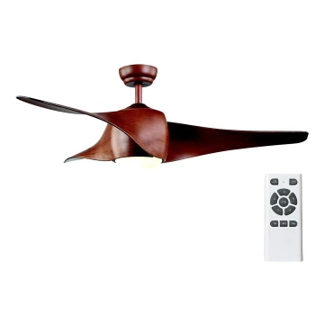 Zambelis 20256 - Ventilateur de plafond LED/15W/230V 3000/4000/6000 cerise + télécommande