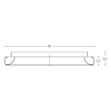 Zambelis 2059 - Plafonnier à intensité variable LED/60W/230V diam. 80 cm marron