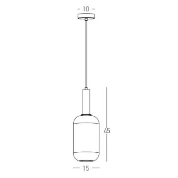 Zambelis 22070 - Suspension filaire 1xE27/40W/230V d. 15 cm doré