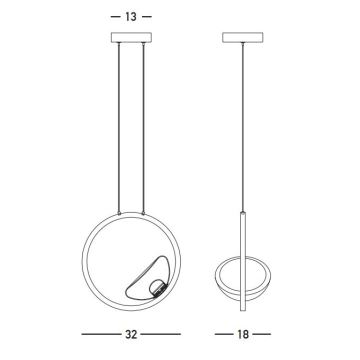 Zambelis 23028 - Suspension filaire à intensité variable LED/7W/230V 3000K doré