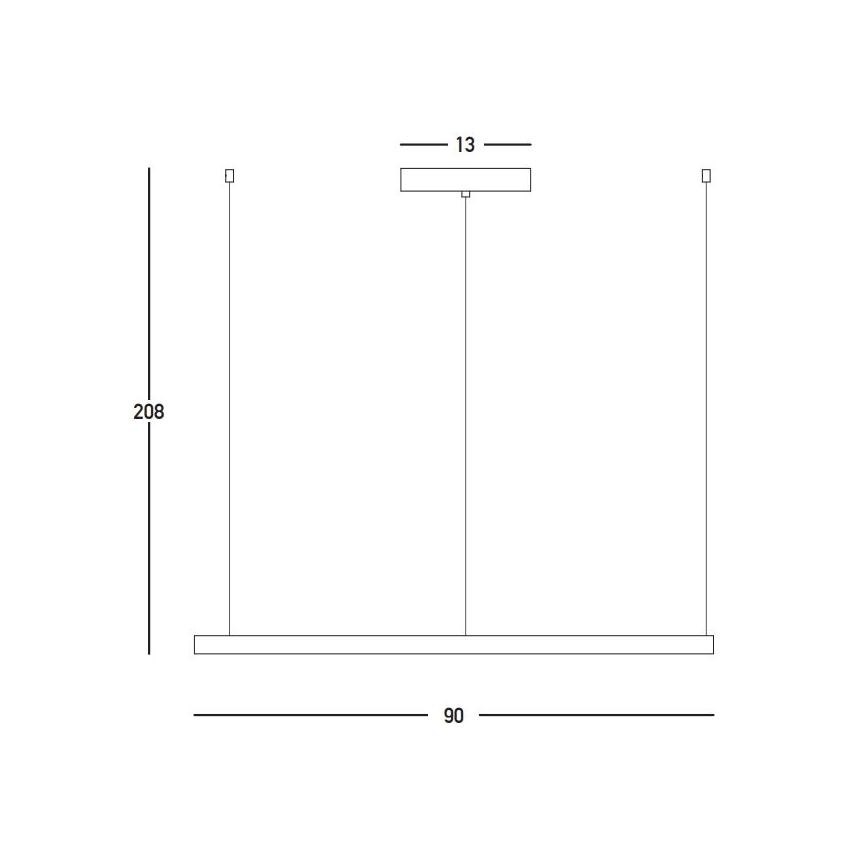 Zambelis 23035 - Suspension filaire à intensité variable LED/45W/230V 3000K d. 90 cm noir