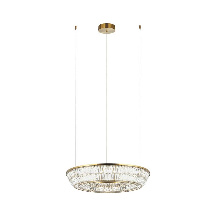 Zambelis 23048 - Suspension filaire à intensité variable en cristal LED/55W/230V CRI 90 3000K d. 80 cm laiton