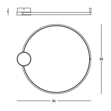 Zambelis 23097 - Plafonnier à intensité variable LED/32W/230V 3000K d. 80 cm doré