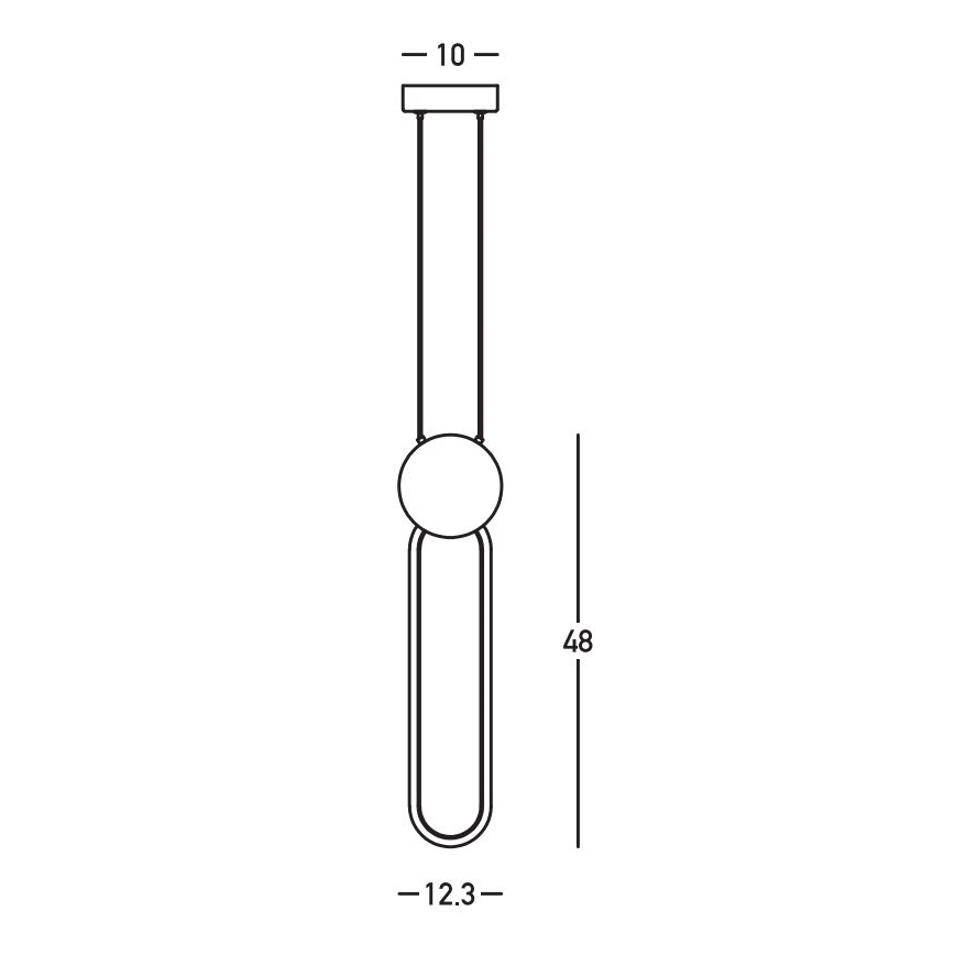 Zambelis 23100 - Suspension filaire à intensité variable LED/13W/230V 3000K doré