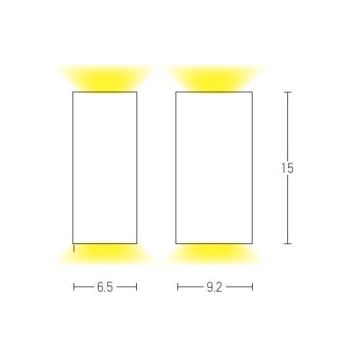 Zambelis E124 - Applique murale extérieure 2xGU10/15W/230V IP54 anthracite