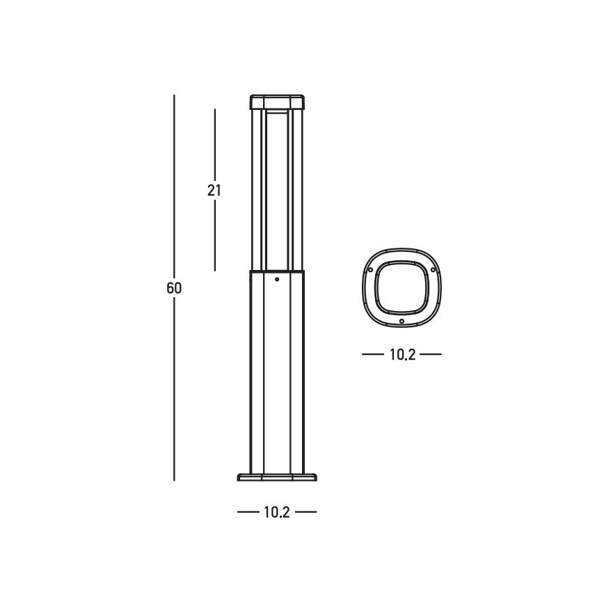 Zambelis E355 - Lampe extérieure LED/7W/230V 3000K IP54 anthracite