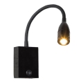 Zambelis H32 - LED Petite lampe flexible LED/3W/230V noir