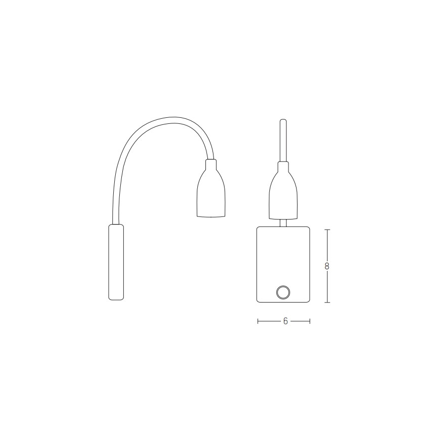 Zambelis H33 - LED Petite lampe flexible LED/3W/230V blanc