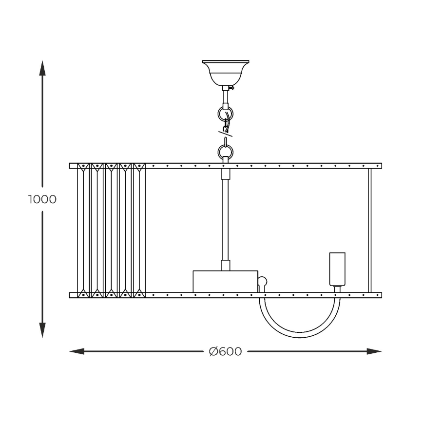 Zuma Line - Suspension chaîne 10xE14/40W/230V doré