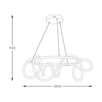 Zuma Line - Suspension filaire LED/58W/230V 3000/4000/6000K doré