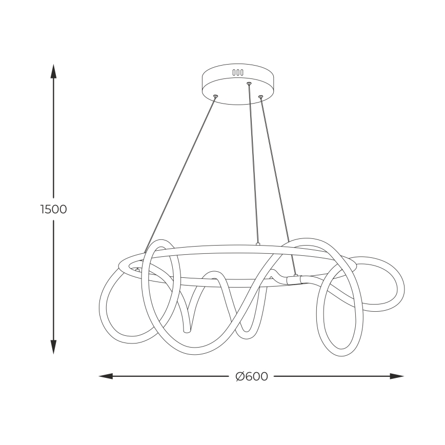 Zuma Line - Suspension filaire LED/58W/230V 3000/4000/6000K doré