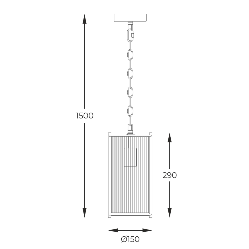 Zuma Line - Suspension chaîne 1xE27/40W/230V argent