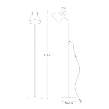 Zuma Line - Lampadaire 1xE27/40W/230V blanc